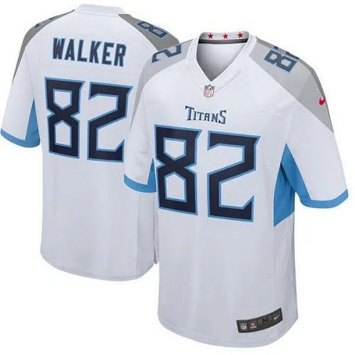 Men Tennessee Titans #82 Delanie Walker Nike White Game NFL Jersey